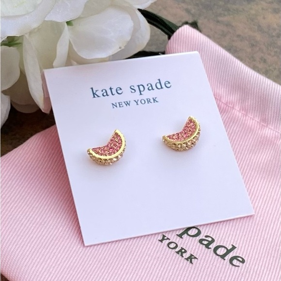NWT KATE SPADE ♠️ FRUIT SALAD PAVE GRAPEFRUIT STUD EARRINGS - Picture 1 of 9